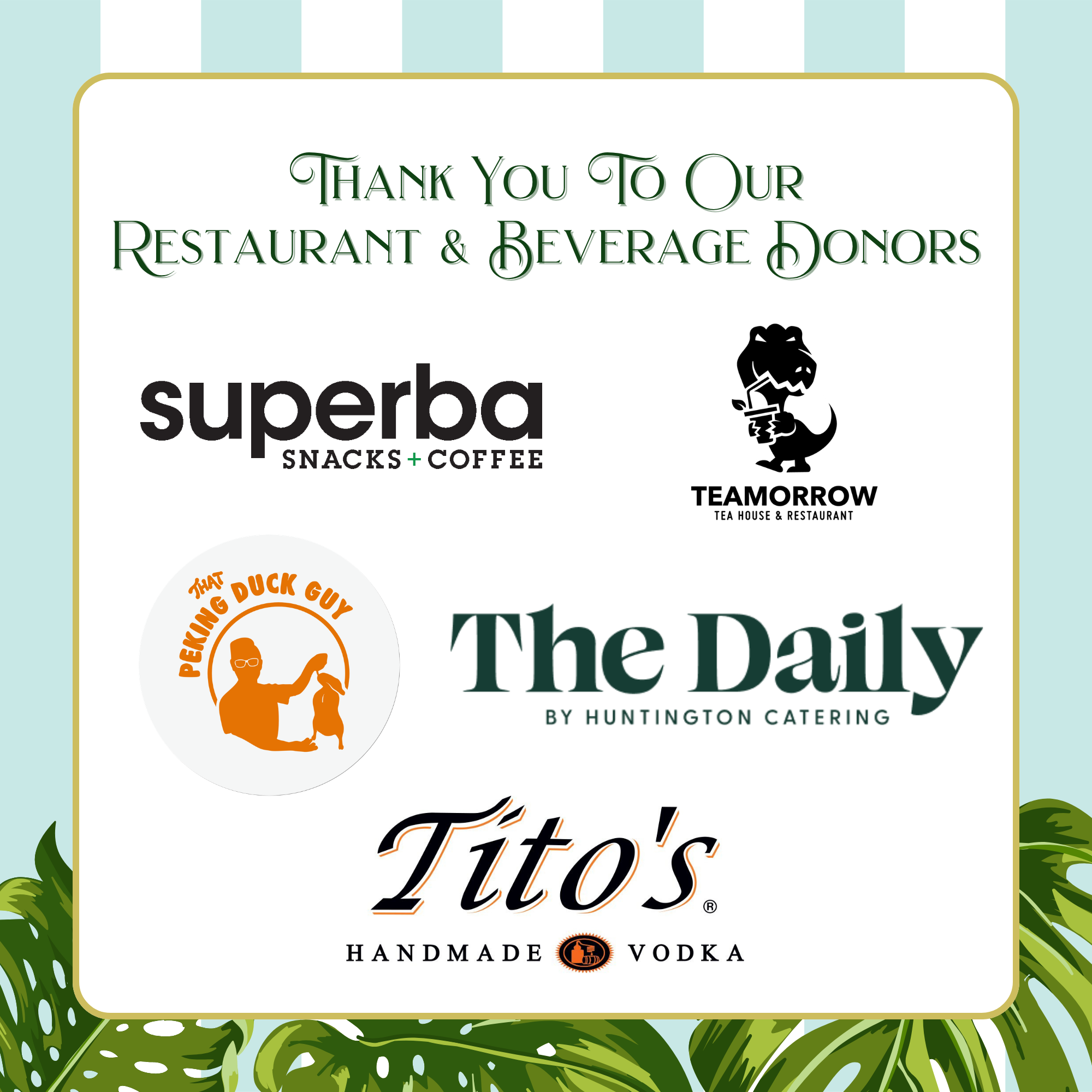 PG26 Restaurant & Beverage Sponsors